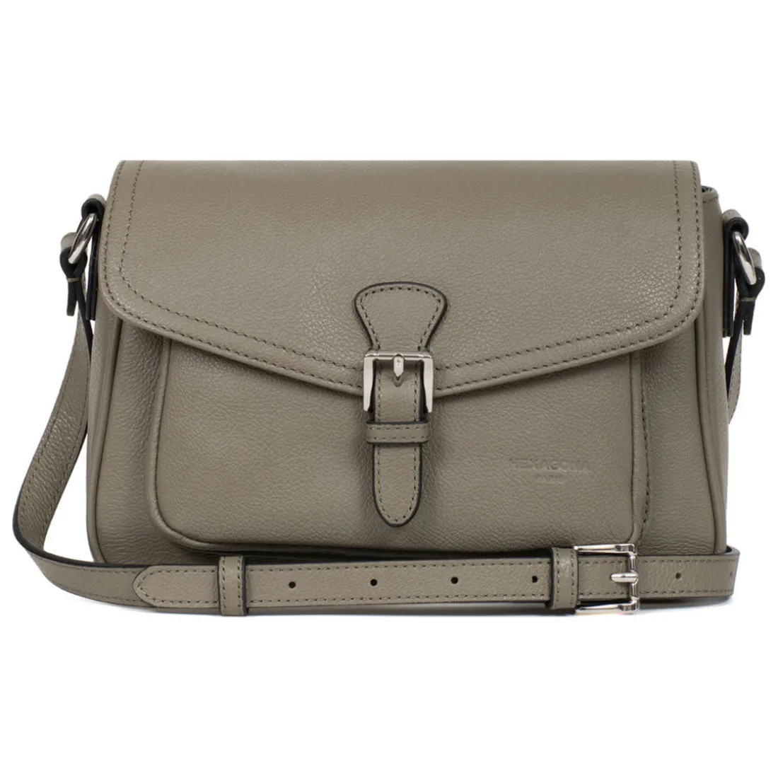 Sac porté travers MIRABELLE Olive en cuir Julia