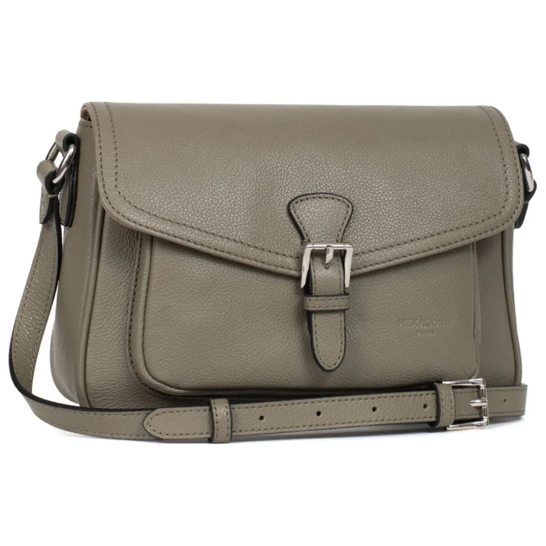 Sac porté travers MIRABELLE Olive en cuir Julia