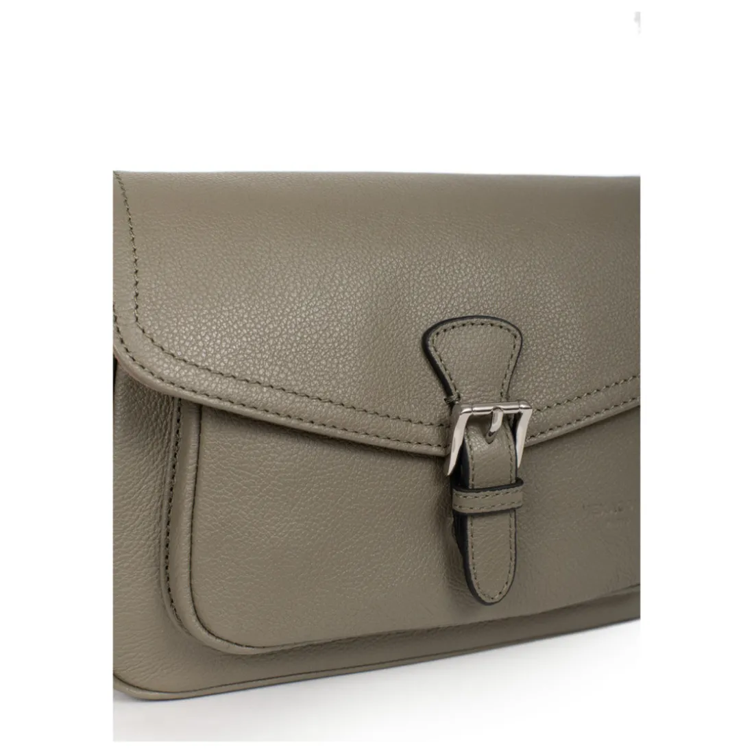 Sac porté travers MIRABELLE Olive en cuir Julia
