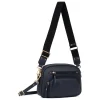 Sac porté travers TAIMA Bleu nuit en cuir Fleur