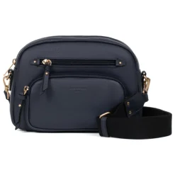 Sac porté travers TAIMA Bleu nuit en cuir Fleur