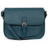 Sac porté travers TAIMA Bleu pétrole en cuir Elsie