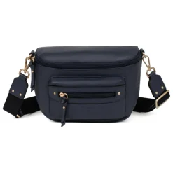 Sac porté travers TAIMA Bleu nuit en cuir Tess