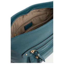 Sac porté travers TAIMA Bleu pétrole en cuir Ella