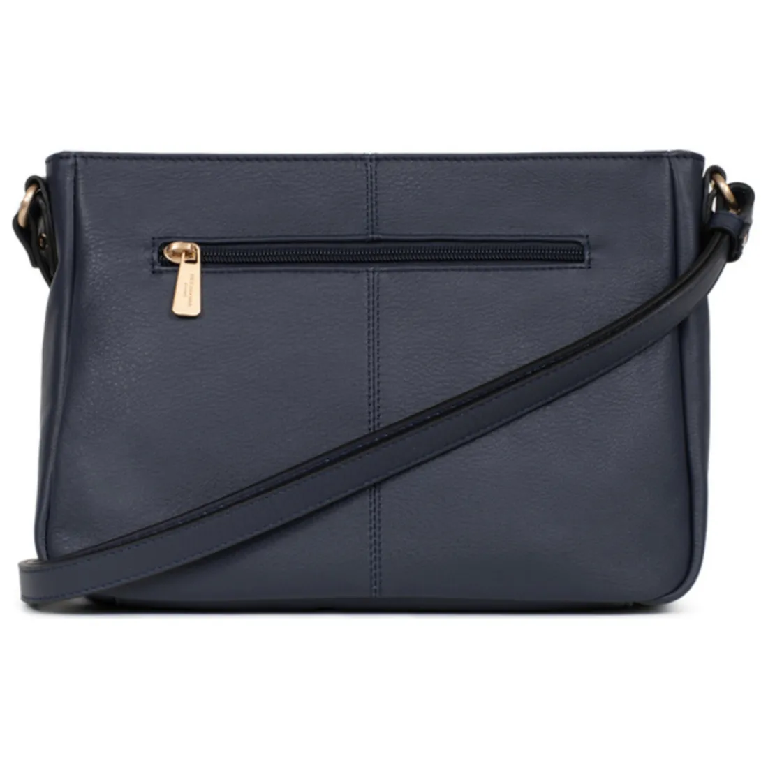 Sac porté travers TAIMA Bleu nuit en cuir Maia