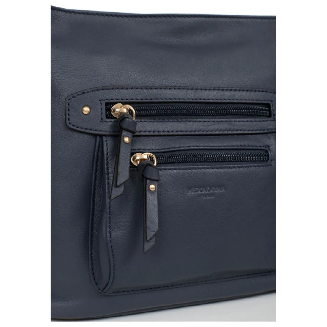 Sac porté travers TAIMA Bleu nuit en cuir Ula