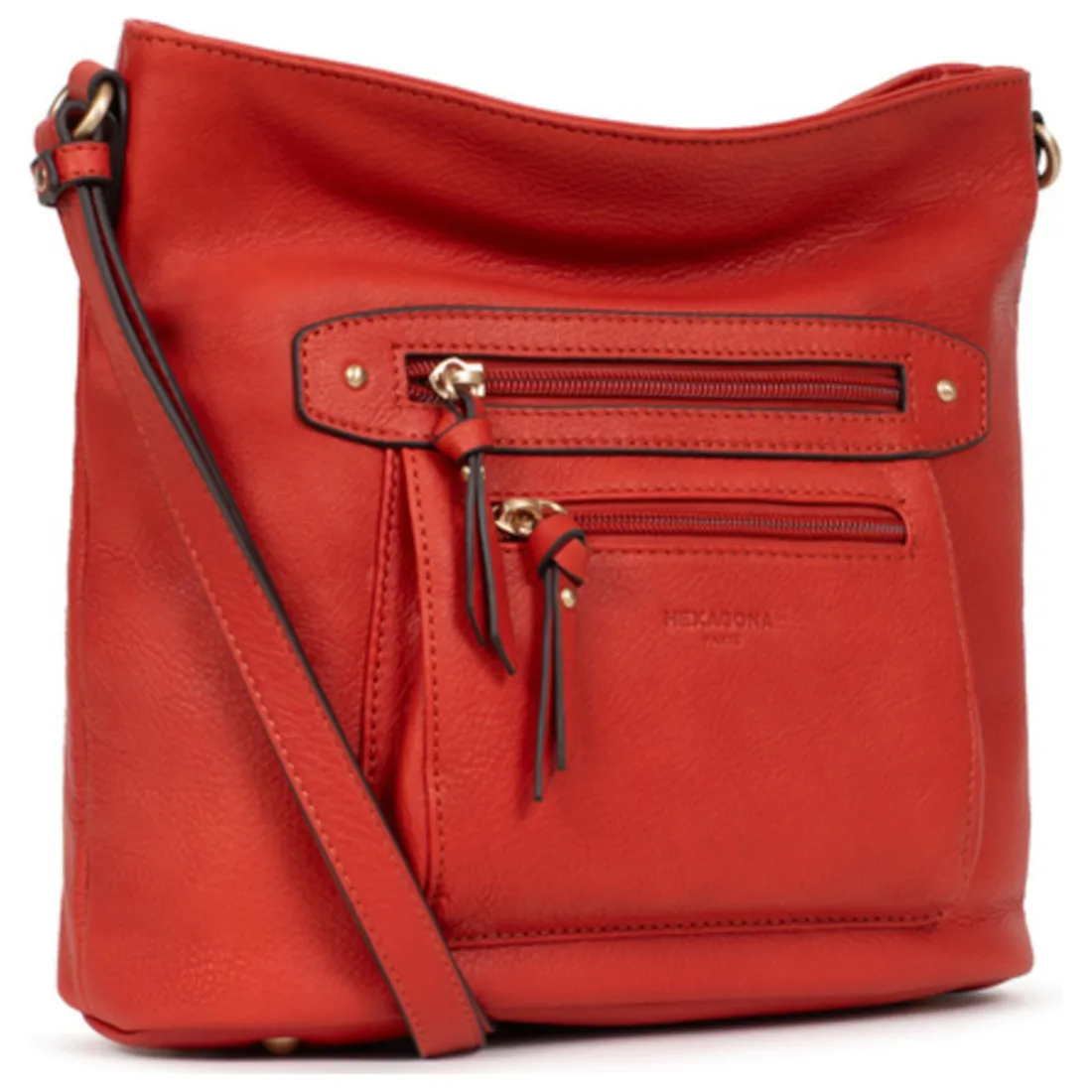 Sac porté travers TAIMA Orange en cuir Vera