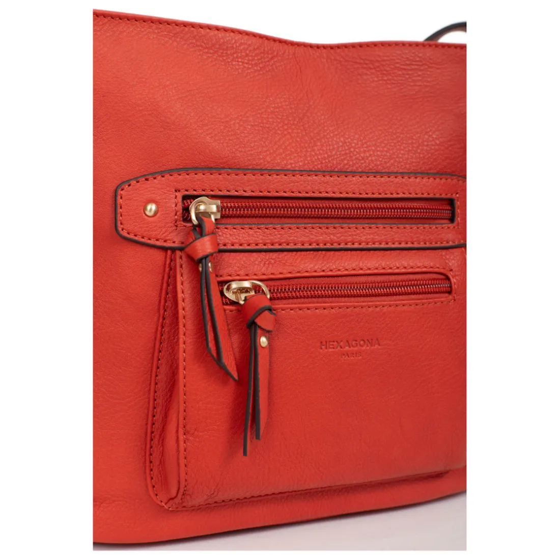 Sac porté travers TAIMA Orange en cuir Vera