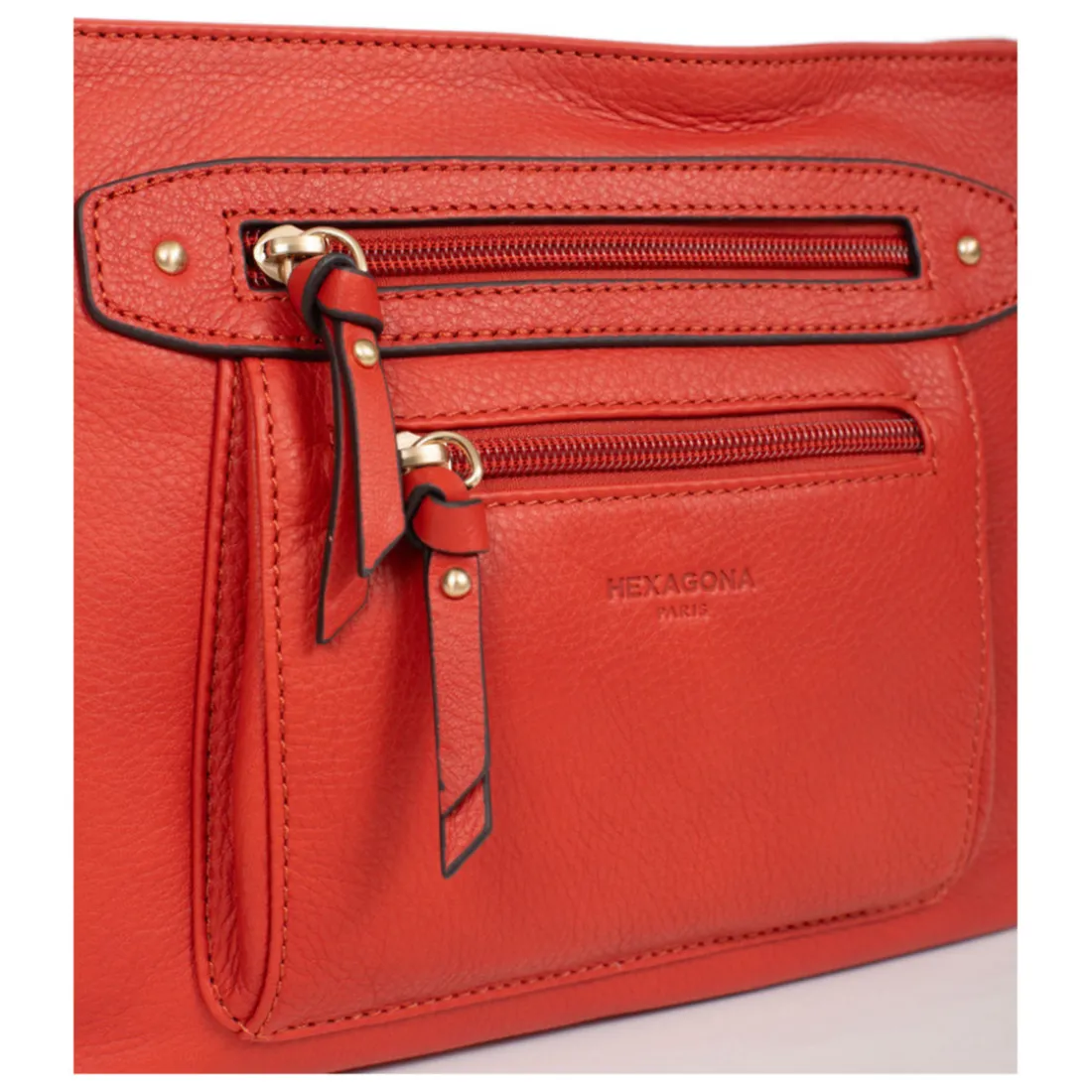 Sac porté travers TAIMA Orange en cuir Sara
