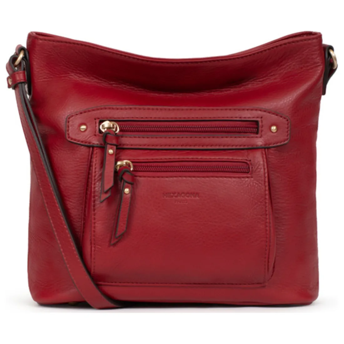 Sac porté travers TAIMA Rouge foncé en cuir Lia
