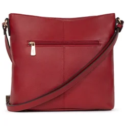 Sac porté travers TAIMA Rouge foncé en cuir Lia