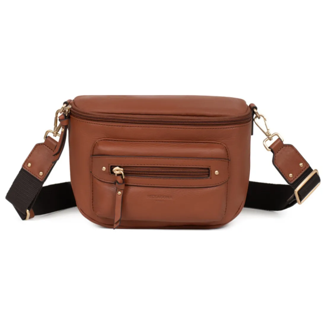 Sac porté travers TAIMA Terre en cuir Elle