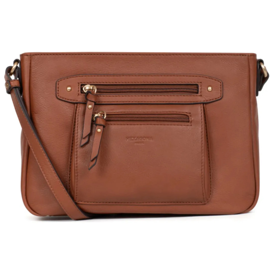 Sac porté travers TAIMA Terre en cuir Aria