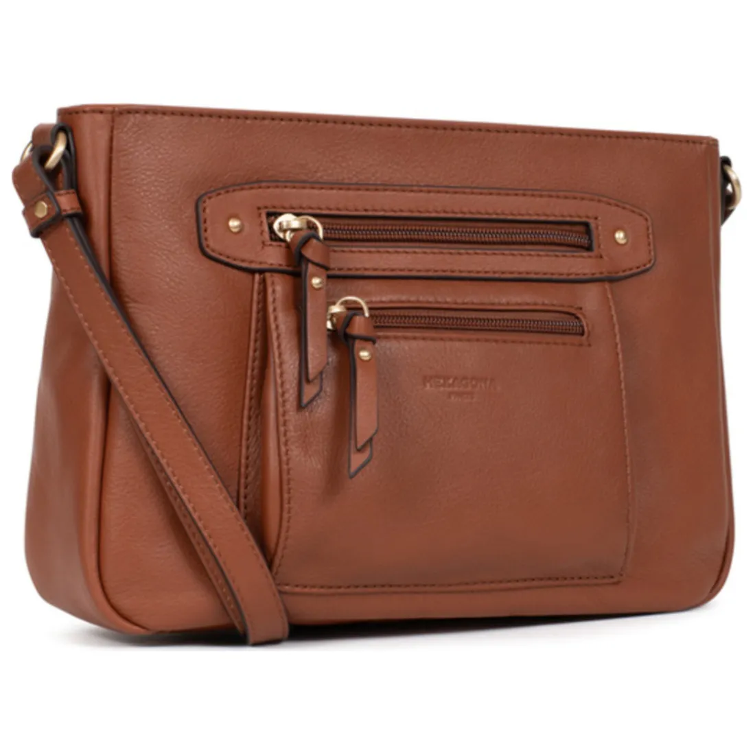 Sac porté travers TAIMA Terre en cuir Aria