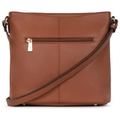 Sac porté travers TAIMA Terre en cuir Ines