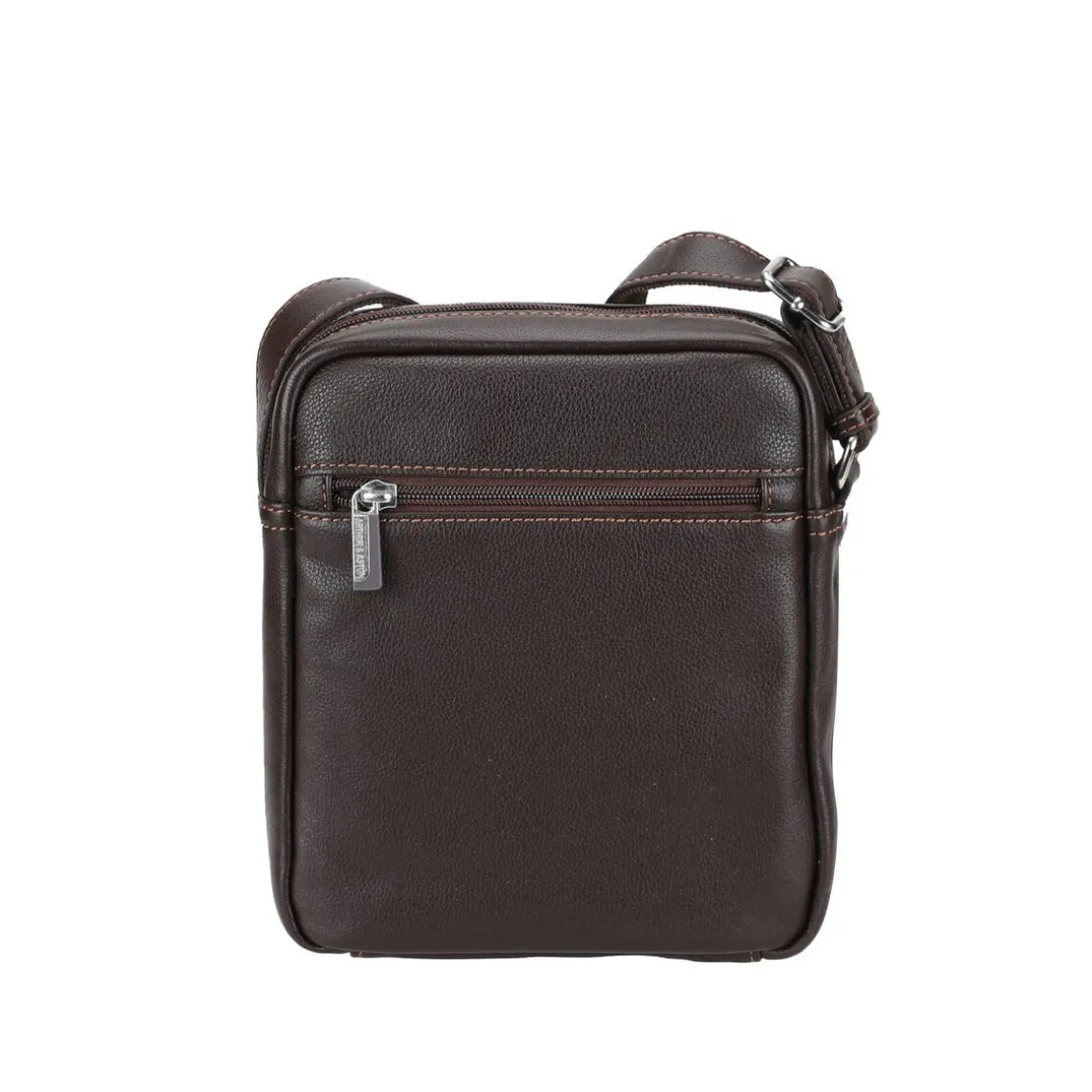 Sac porte travers en cuir châtaigne