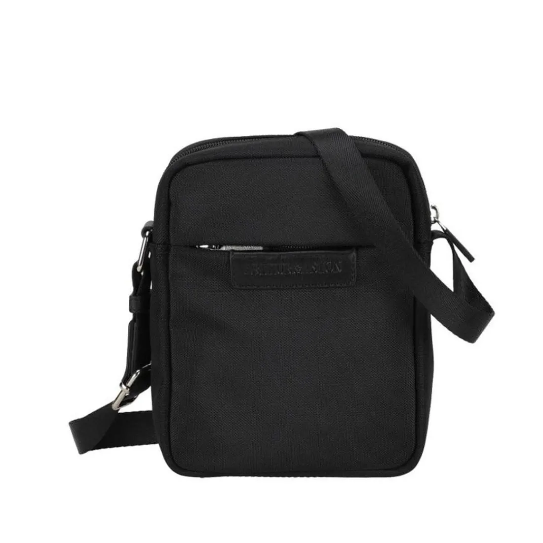 Sac porte travers noir polyester en cuir