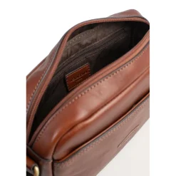 Sac reporter STUART Marron en cuir Anna