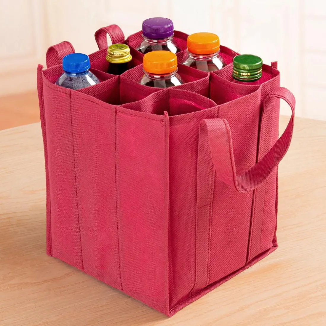 Sac transport bouteille rouge