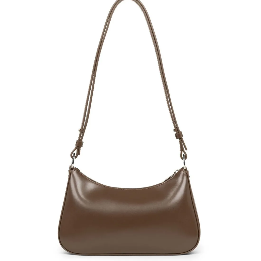 Sac trotteur Zippé Suave Ace marron en cuir