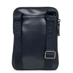 Sacoche zippée S Capital bleu foncé en cuir