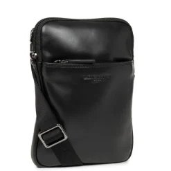 Sacoche zippée S Capital noir en cuir