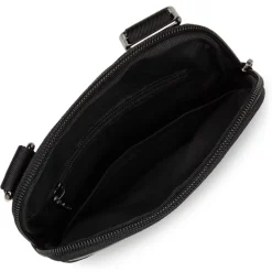 Sacoche zippée S Capital noir en cuir