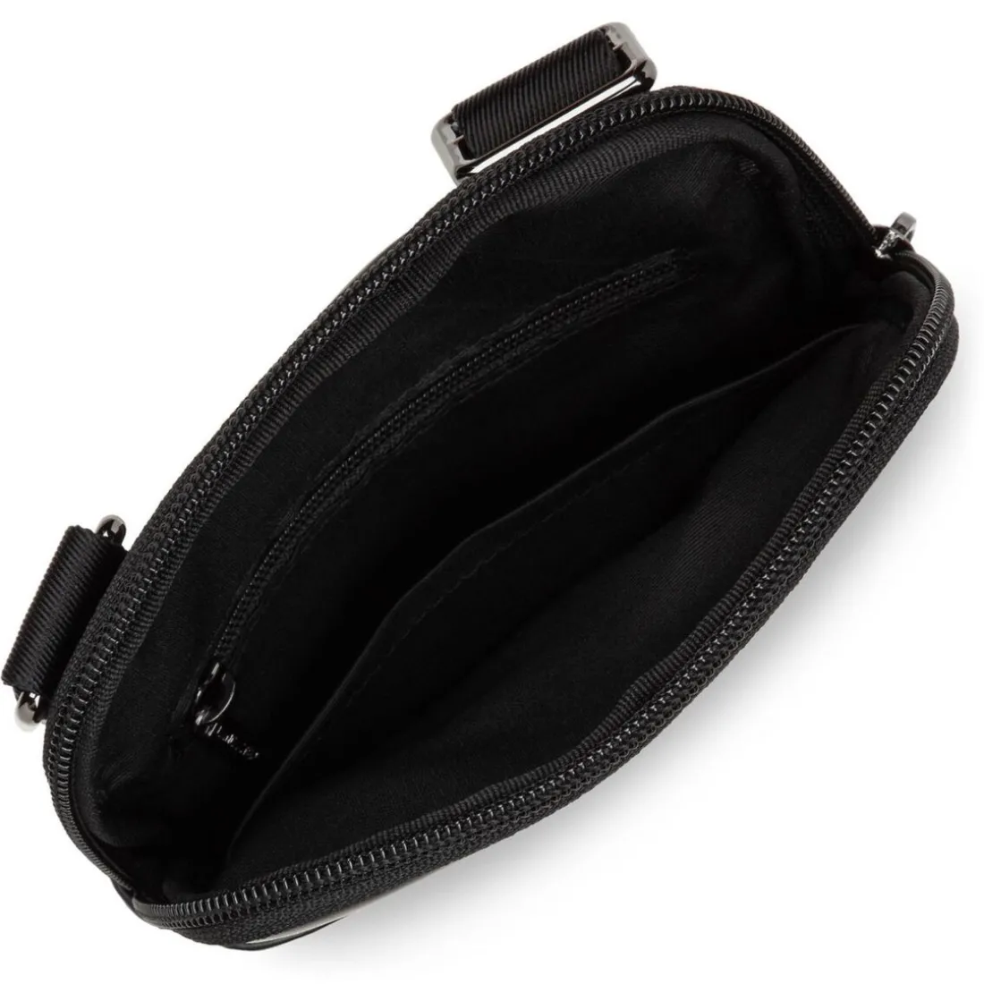 Sacoche zippée S Capital noir en cuir