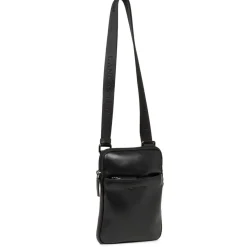 Sacoche zippée S Capital noir en cuir