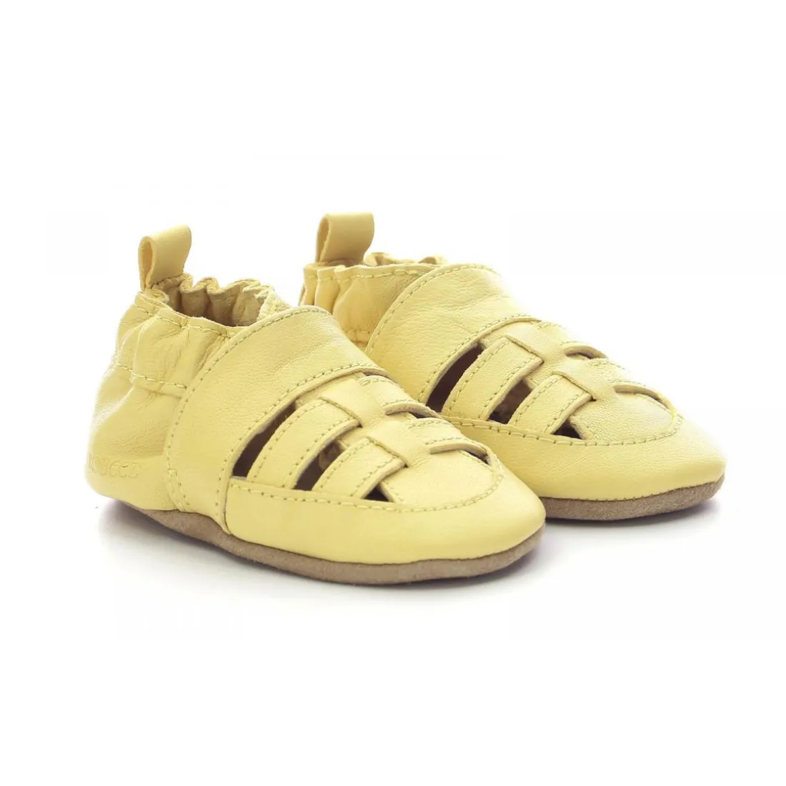 Salome Bebe Mixte en cuir jaune clair