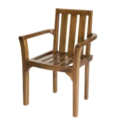 Salon de jardin HANNA en bois teck huilé 10/12 personnes - ensemble de jardin : 1 table ovale extensible 200/300*120 cm et 8 fauteuils empilables