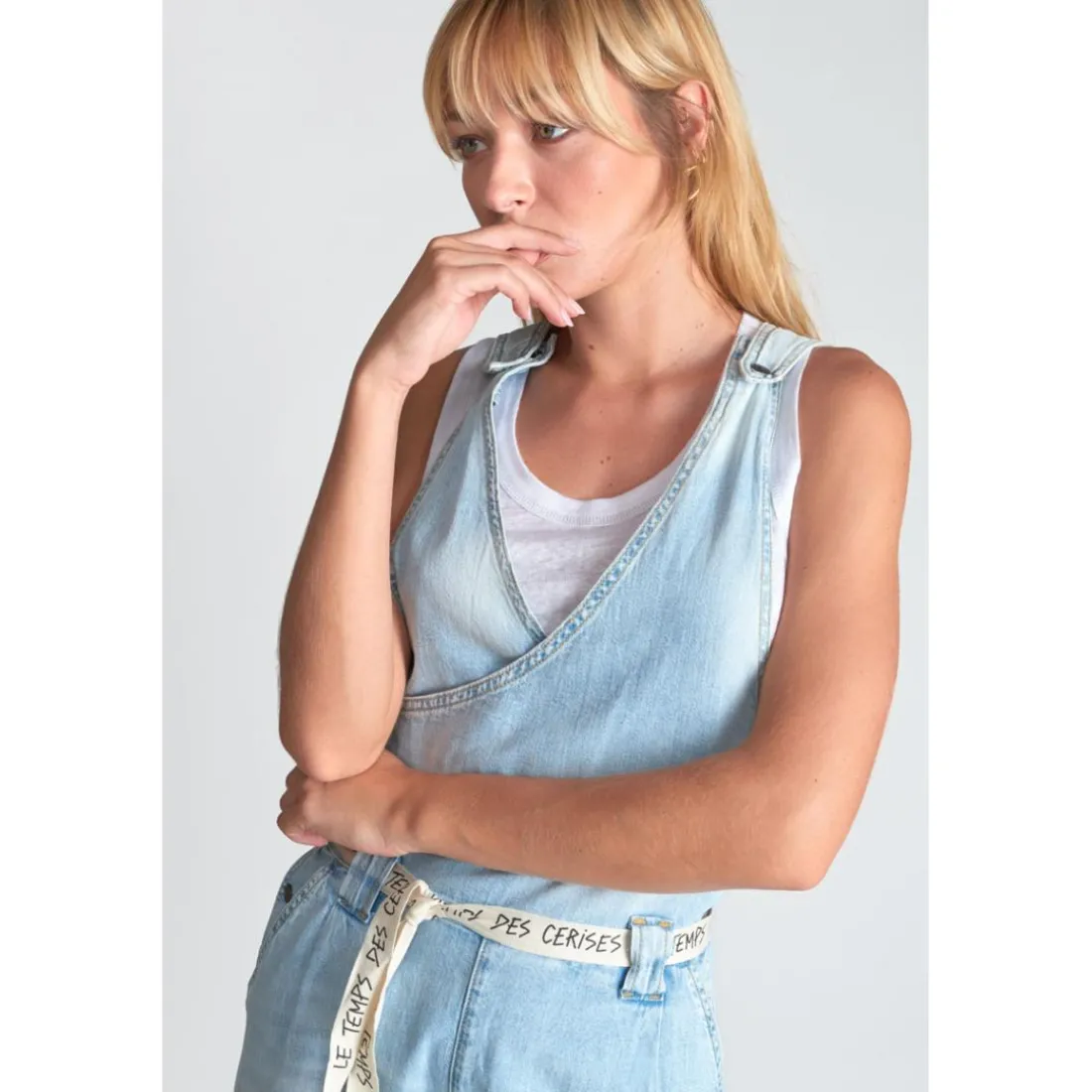 Salopette droit en jeans RIGA bleu Elise