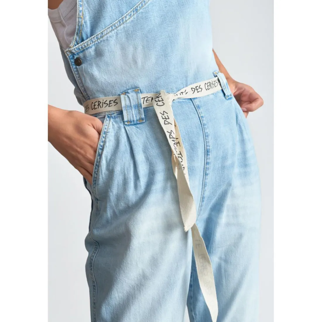 Salopette droit en jeans RIGA bleu Elise