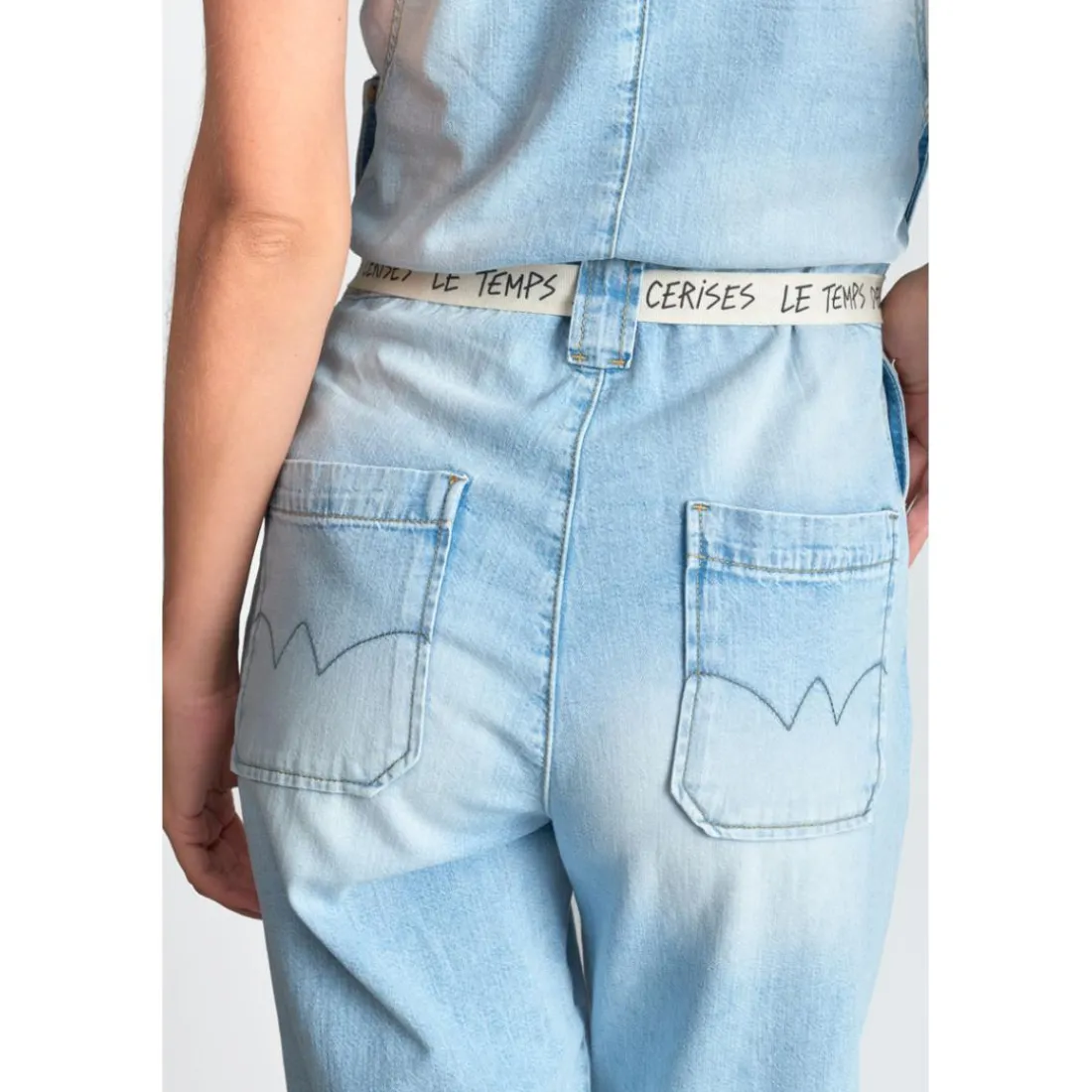 Salopette droit en jeans RIGA bleu Elise