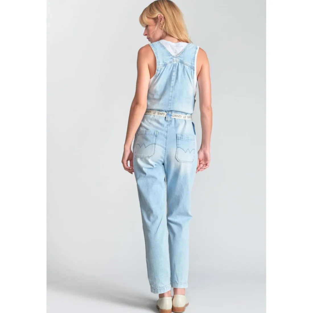 Salopette droit en jeans RIGA bleu Elise