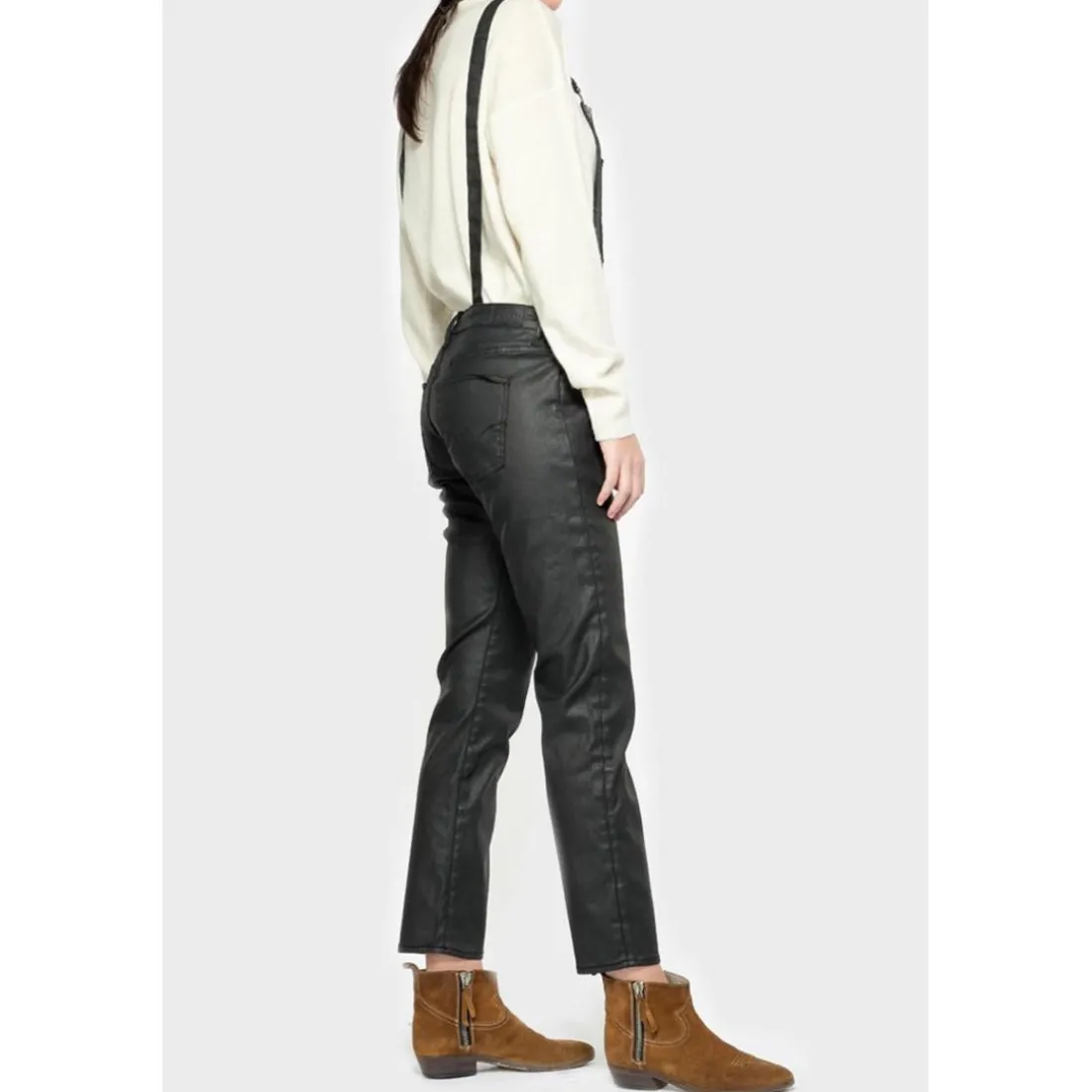 Salopette en jeans ALI noir Olia