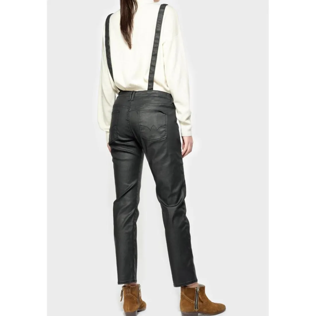 Salopette en jeans ALI noir Olia