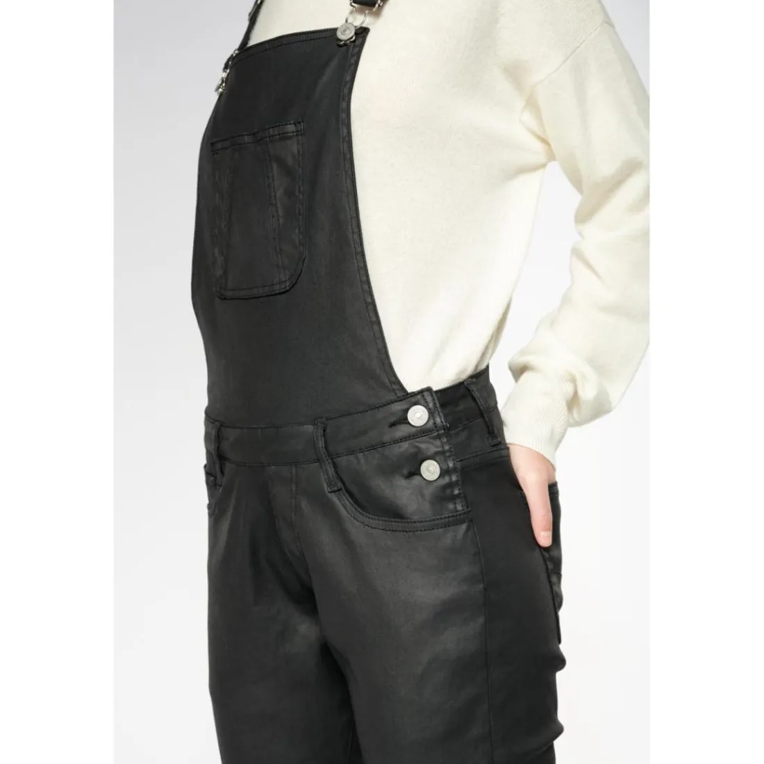 Salopette en jeans ALI noir Olia