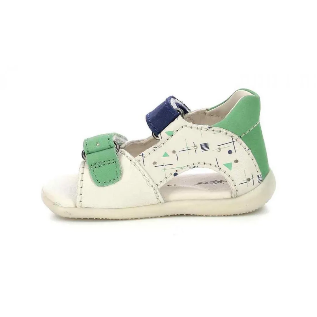Sandale Bebe Garcon BOPING blanc en cuir