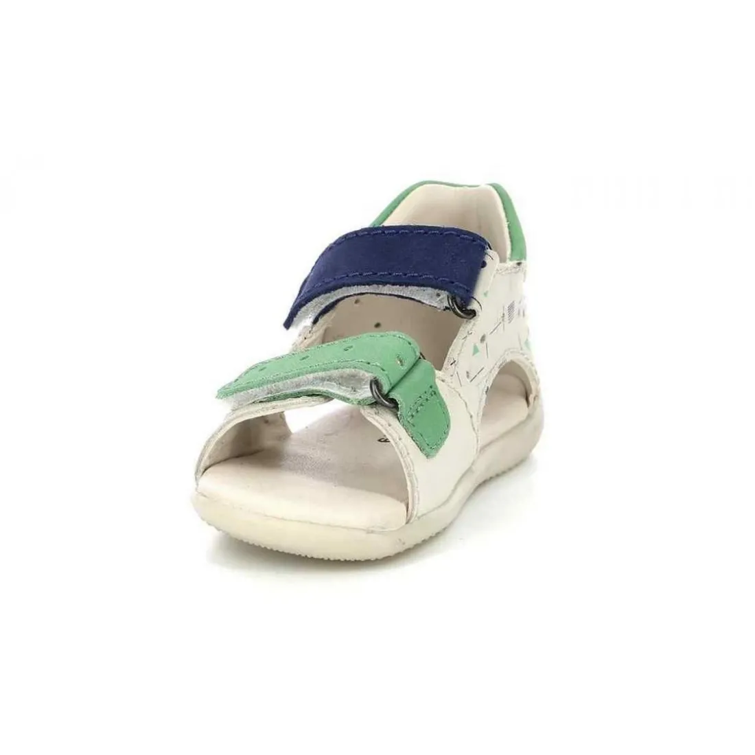 Sandale Bebe Garcon BOPING blanc en cuir