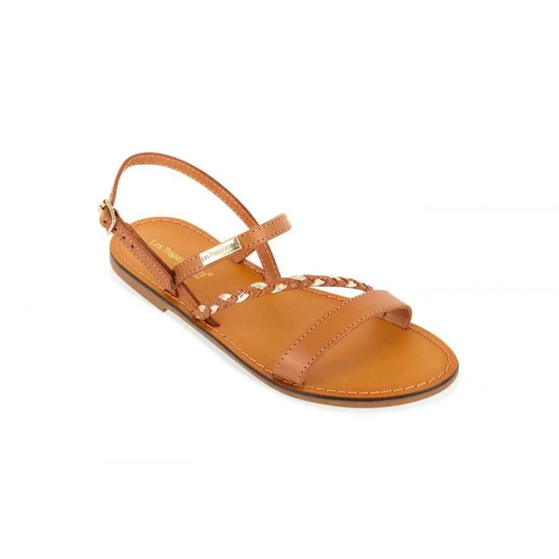 Sandale femme BATRESSE Miel en cuir