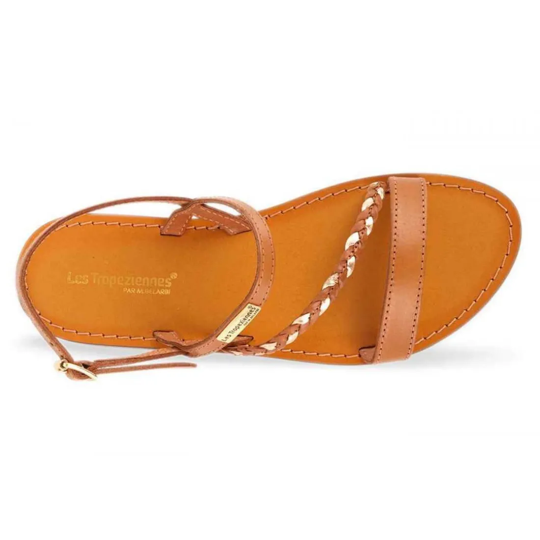 Sandale femme BATRESSE Miel en cuir