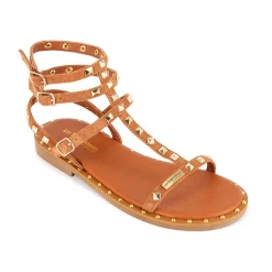 Sandale Femme Coralie Tan - Les Tropéziennes marron en cuir