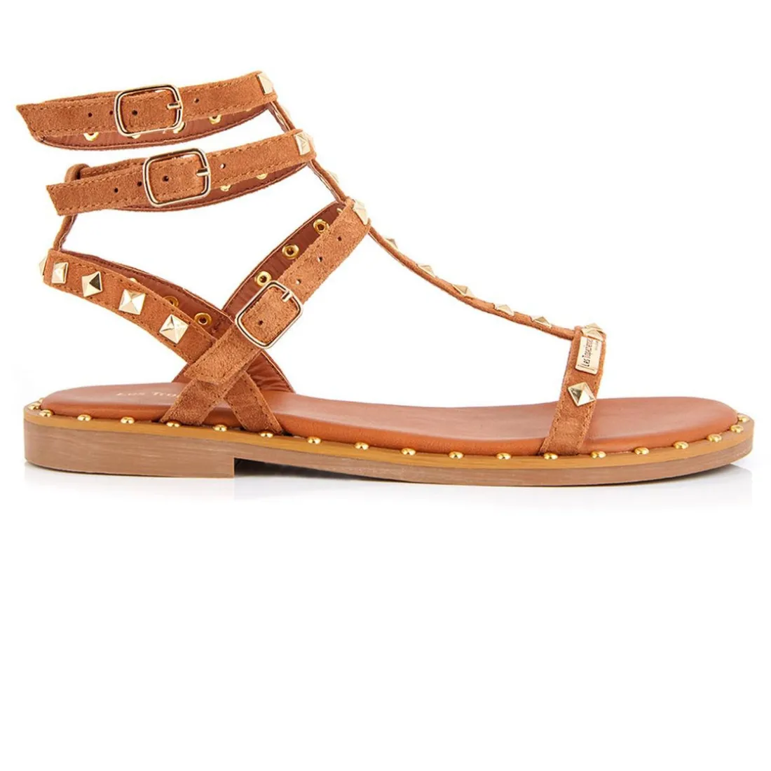 Sandale Femme Coralie Tan - Les Tropéziennes marron en cuir