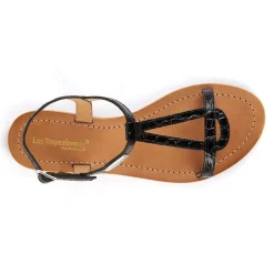 Sandale Femme Hacroc Noir - Les Tropéziennes en cuir