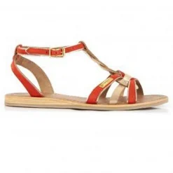 Sandale Femme Hamuc Corail - Les Tropéziennes en cuir