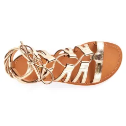 Sandale Femme Hercule Or - Les Tropéziennes en cuir
