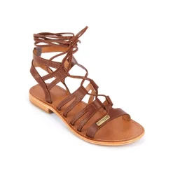 Sandale Femme Hercule Tan - Les Tropéziennes marron en cuir