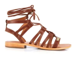 Sandale Femme Hercule Tan - Les Tropéziennes marron en cuir
