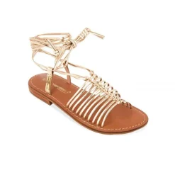Sandale femme IDYLLE Doré en cuir